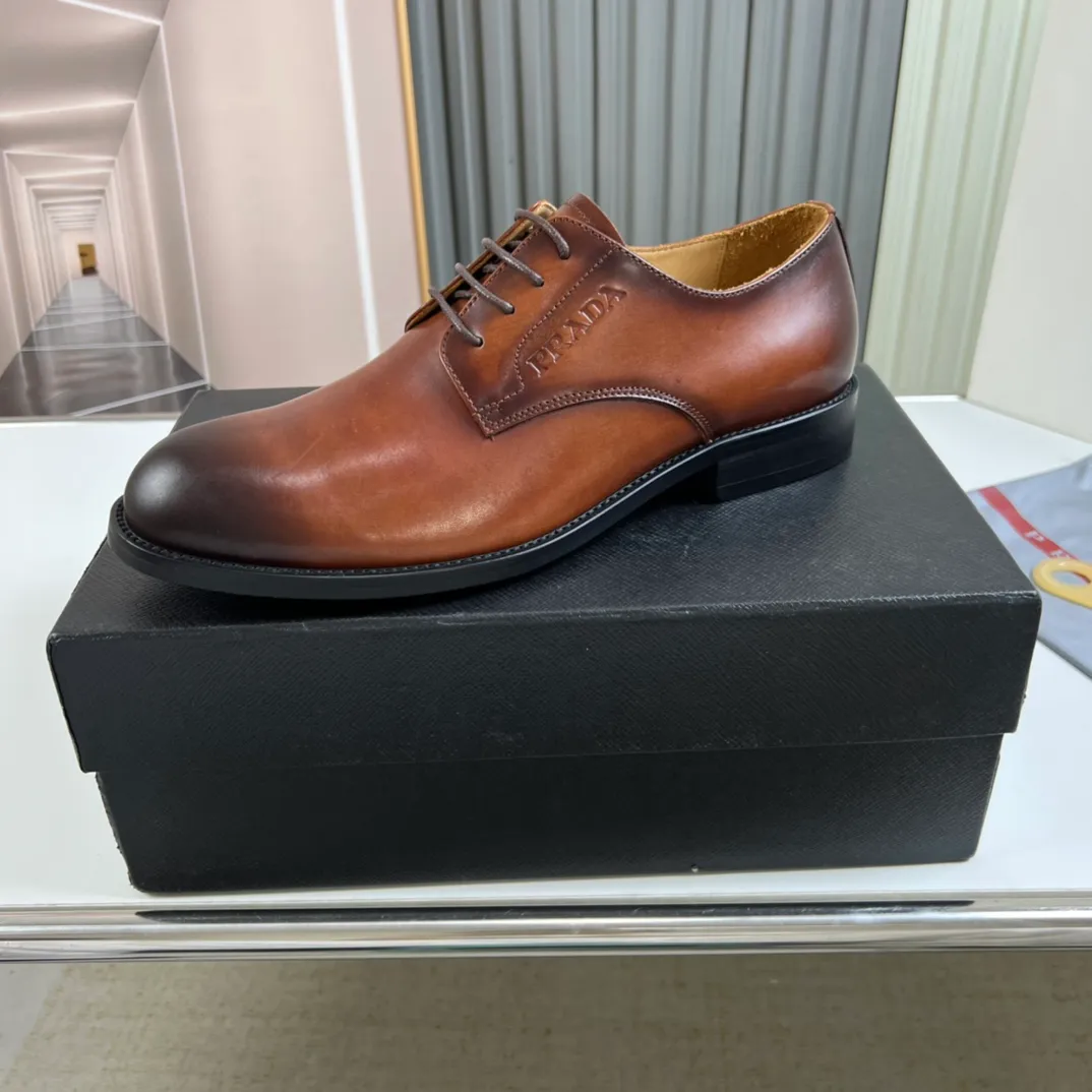Men's shoes 💰520💰 Prada.PRADA men's business casual leather shoes, 1:1 shipment ⬆️Luxury and noble 👞All imported original brand leather, just to create a more comfortable wearing experience, upper: original open edge beaded cowhide ➕Imported full cow lining, original outsole ✔️36-45 (45 non-returnable)